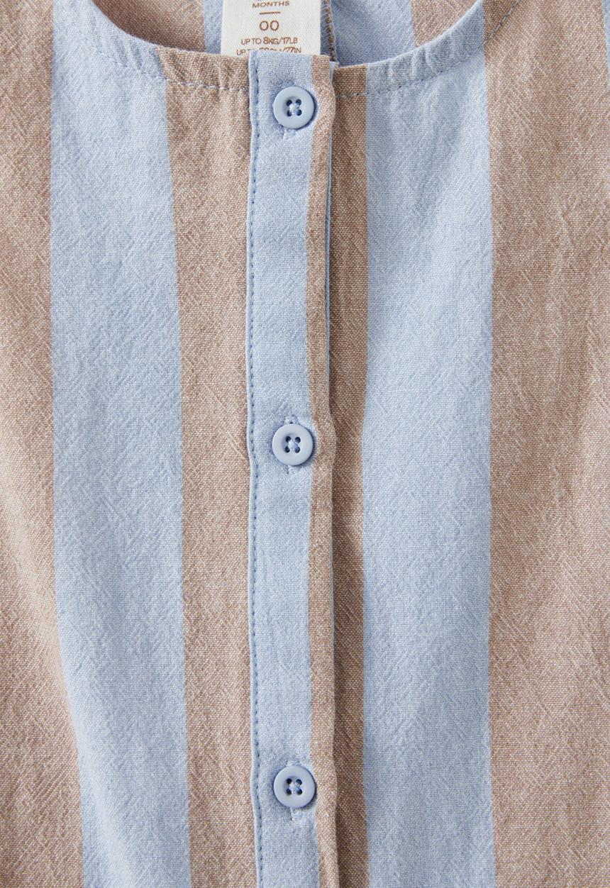 Cotton On - Jack sleeveless playsuit - dawn blue & oatmilk stripe