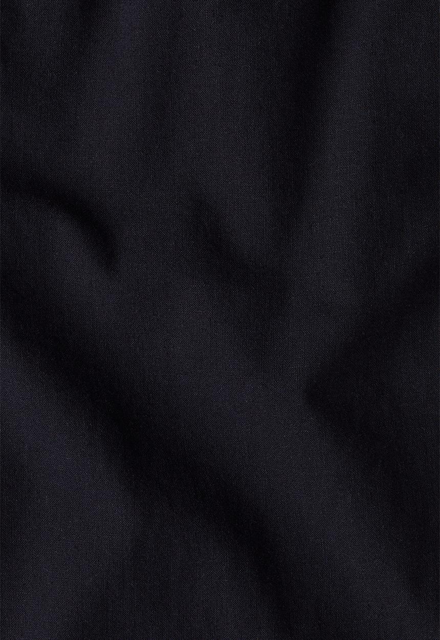 H&M - Regular fit linen-blend trousers - navy blue