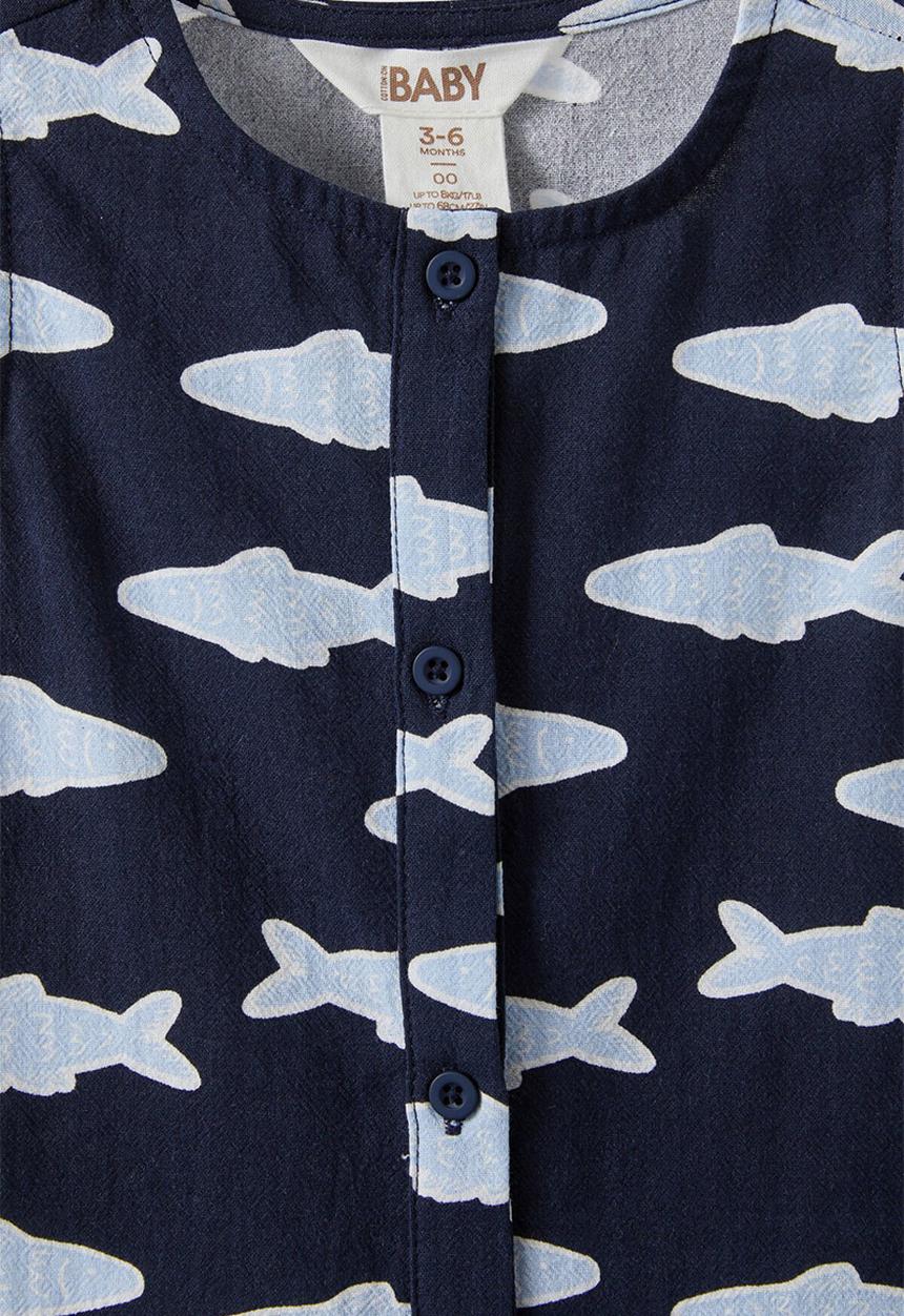 Cotton On - Jack sleeveless playsuit - navy ink sardines