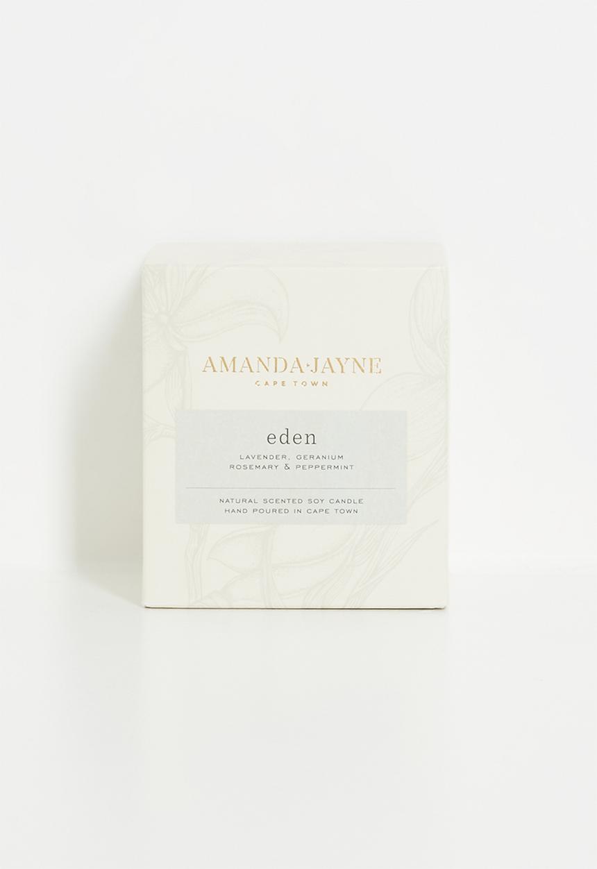 Amanda Jayne - Eden glass collection candle - white
