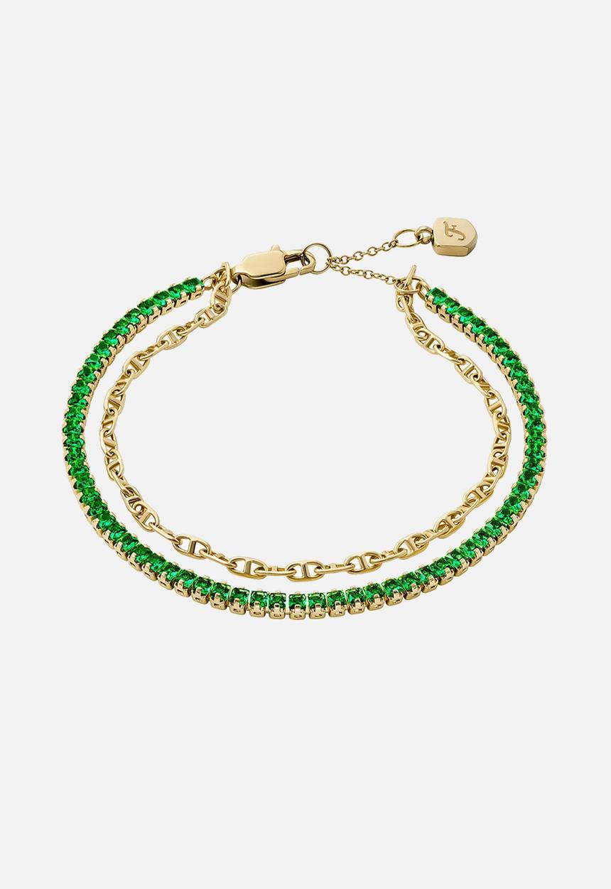 Fossil - Heritage Chain JA7272710 - gold & green