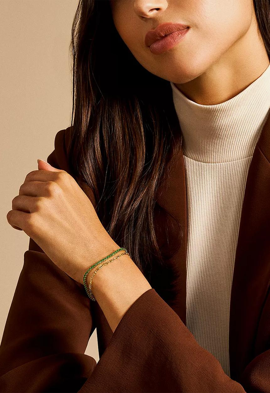 Fossil - Heritage Chain JA7272710 - gold & green