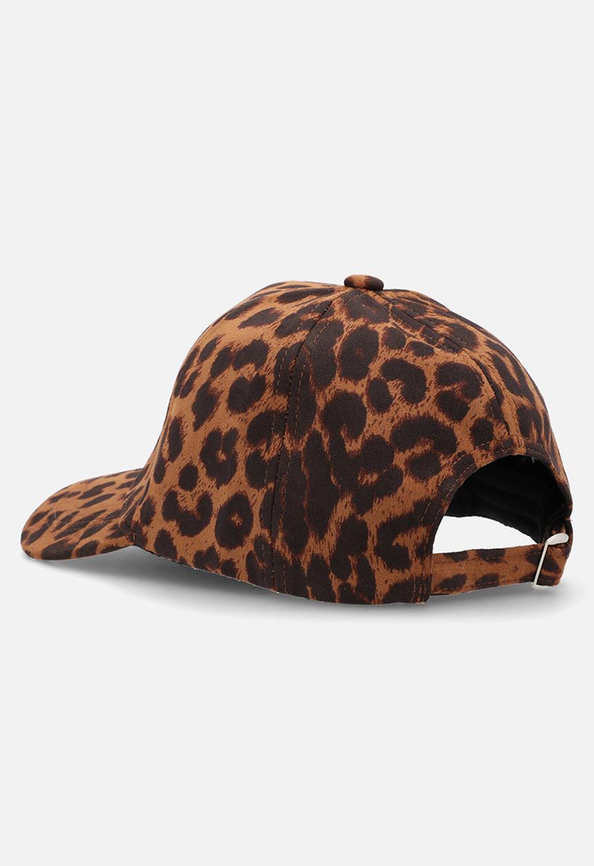 Tessa Design - Cecilia leopard print peak cap-brown