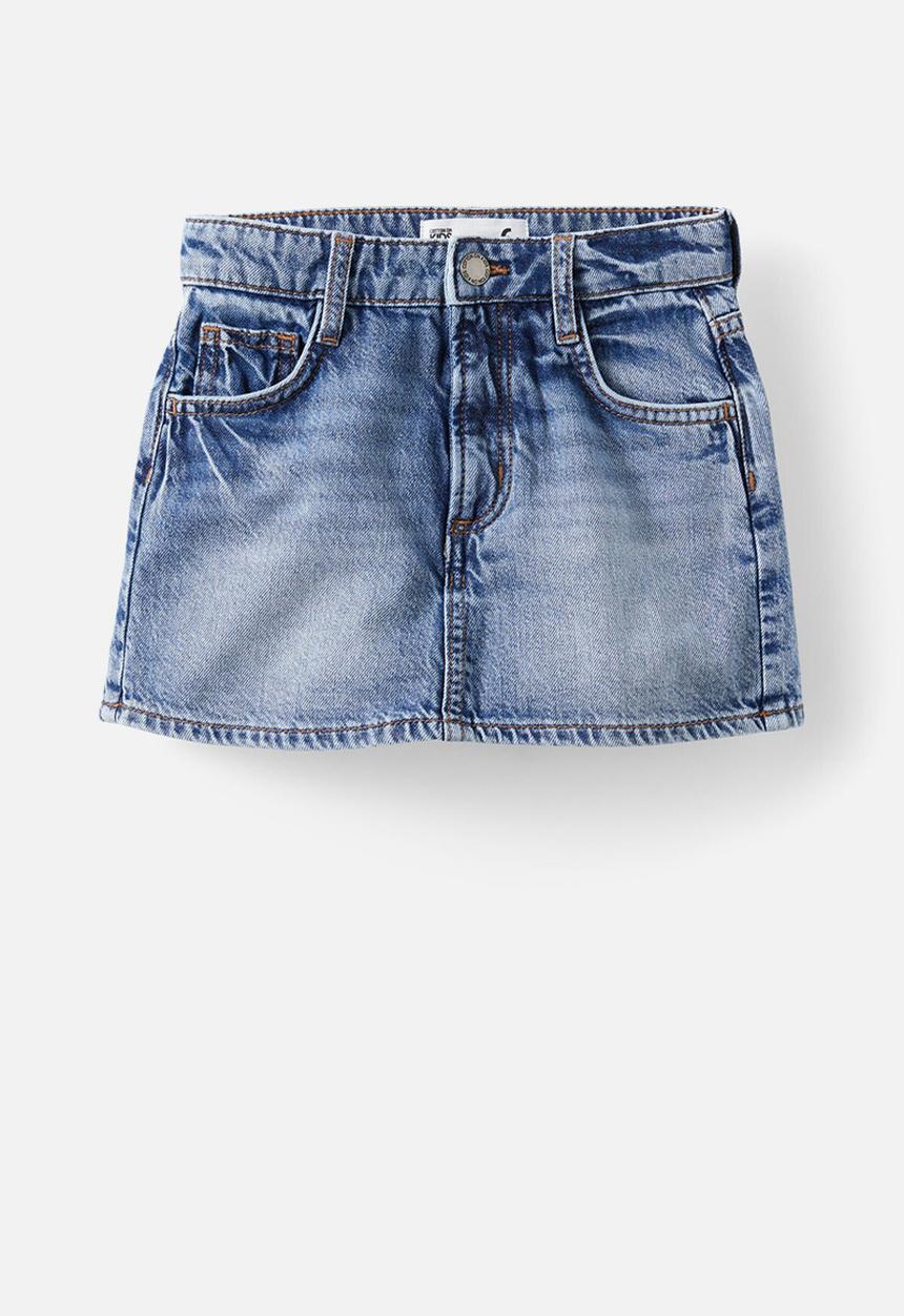 Cotton On - Alayna aline denim skort - blue haven mid blue