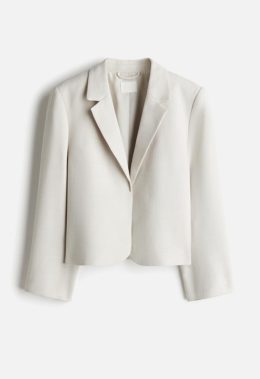 H&M - Slit-cuff blazer - light beige