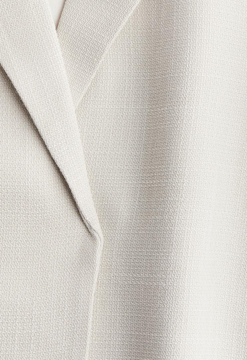 H&M - Slit-cuff blazer - light beige