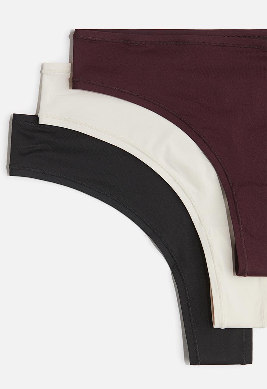 H&M - 3 pack microfibre brazilian briefs - multi