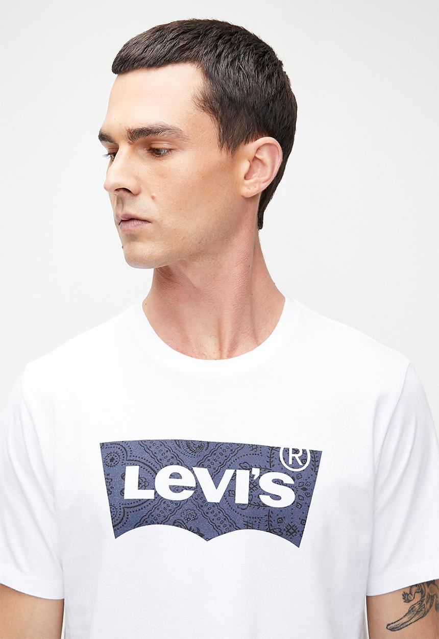 Levi’s® - Graphic Crewneck Tee - Ssnl Filled Bw1 White Plus