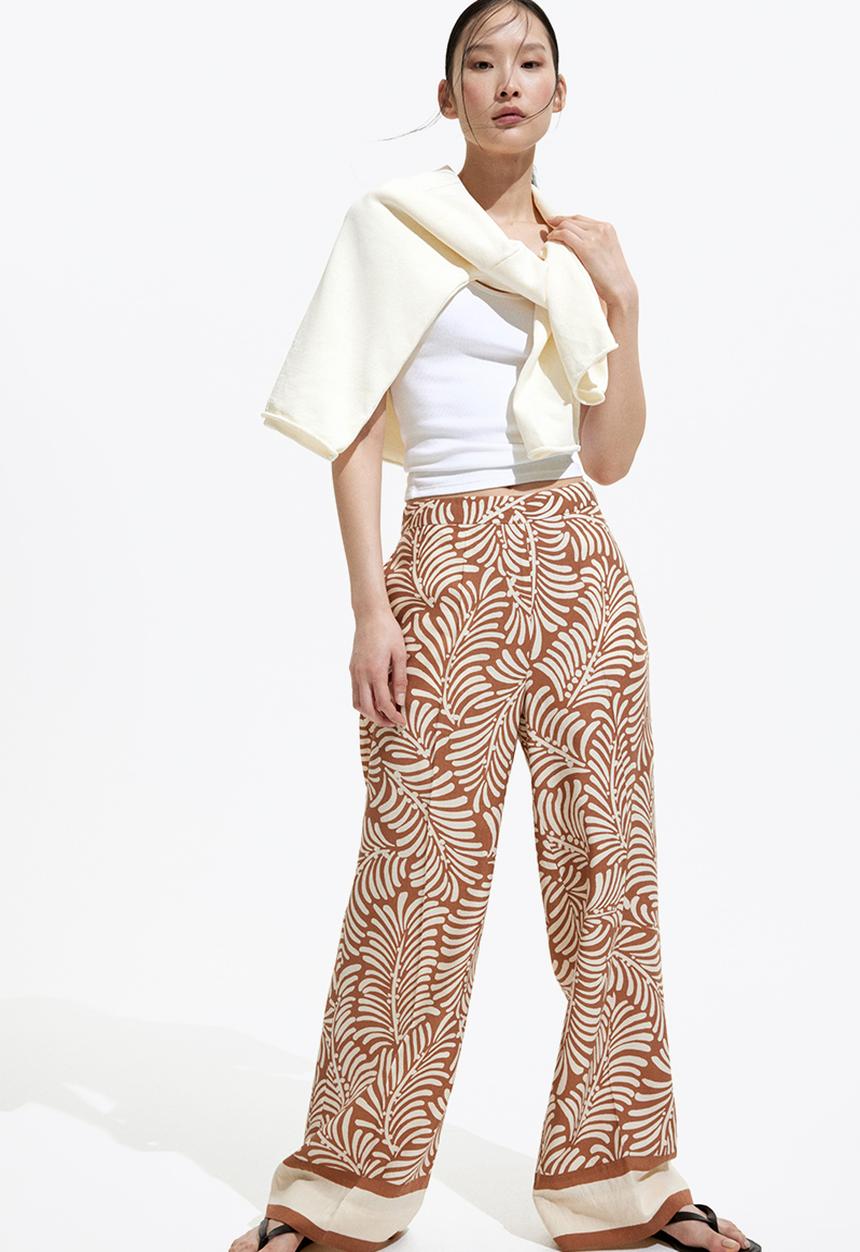 H&M - Wide trousers - brown patterned