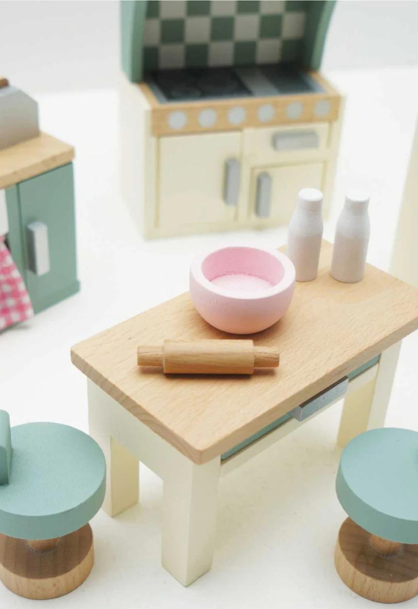 Le Toy Van - 20 Pcs  Kitchen Furniture - sage /beige