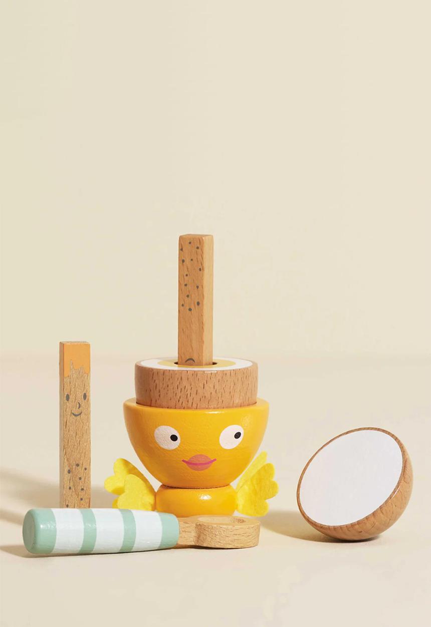 Le Toy Van - 6 Pcs Egg Cup & Soldiers - multi