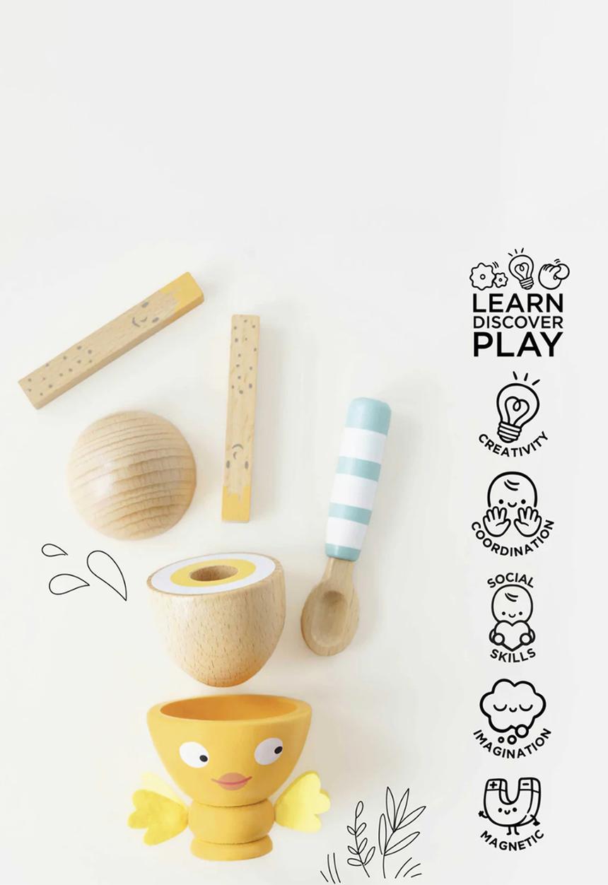 Le Toy Van - 6 Pcs Egg Cup & Soldiers - multi