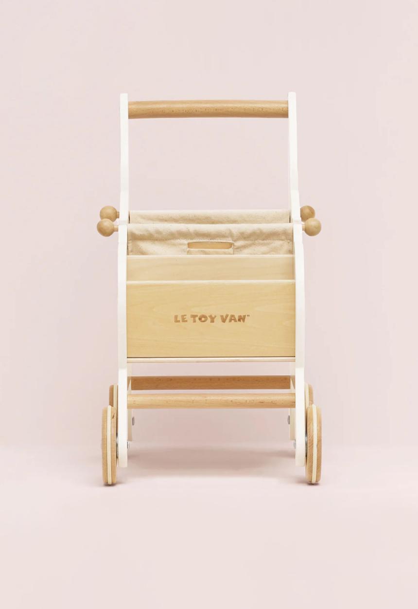 Le Toy Van - Wooden Shopping Grocery Trolley & Bag