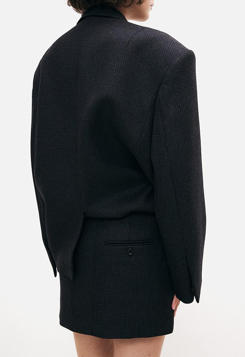 H&M - H&M Studio: Wool-blend tailored mini skirt  - black