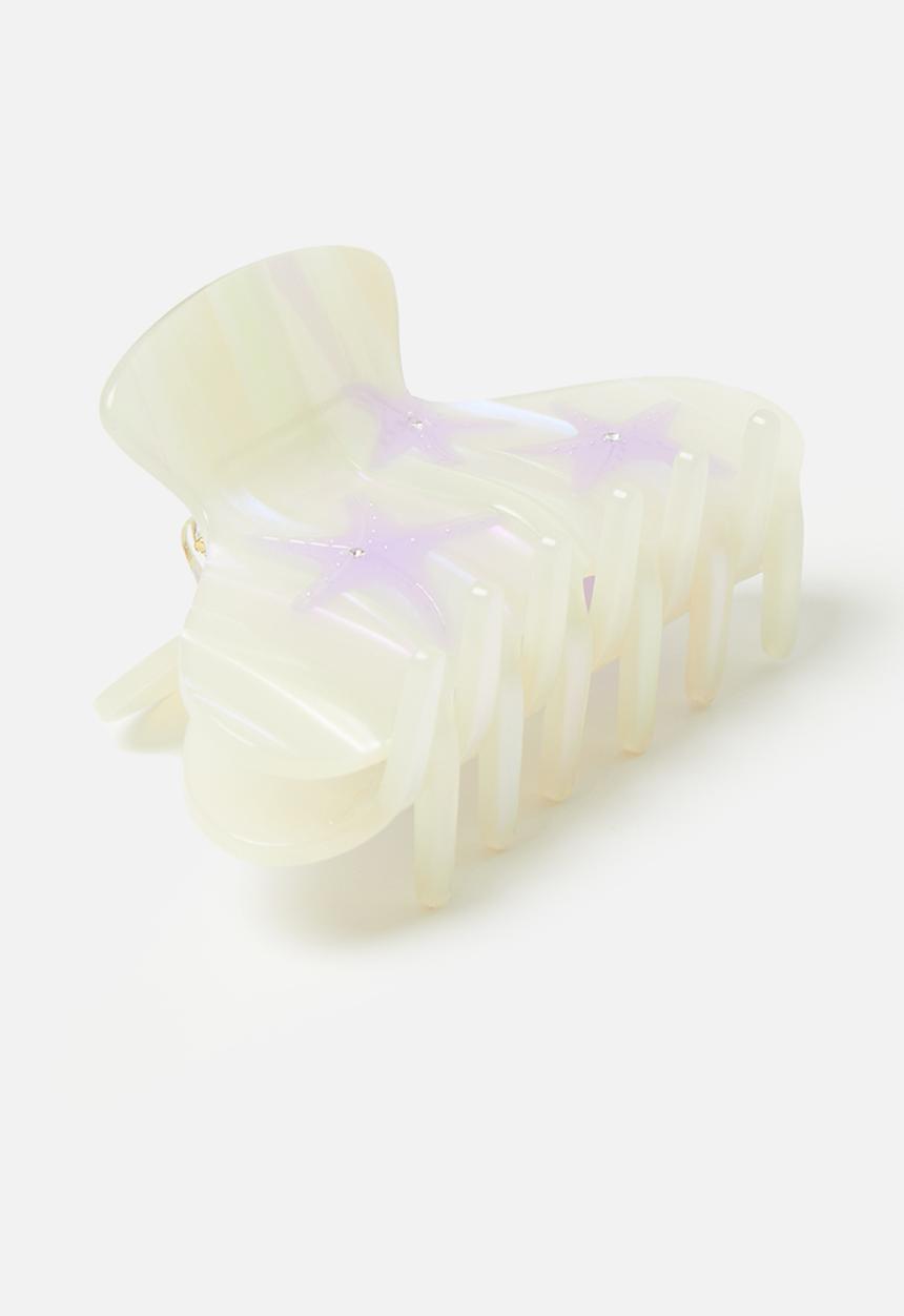 Tessa Design - Faye pearl star fish claw clip-cream