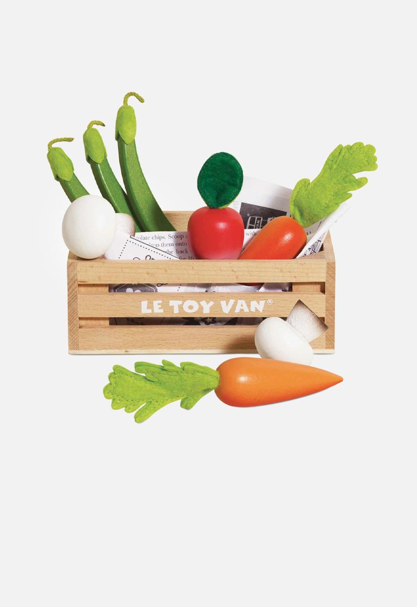 Le Toy Van - 10Pcs Harvest Vegetables Food Crate - multi