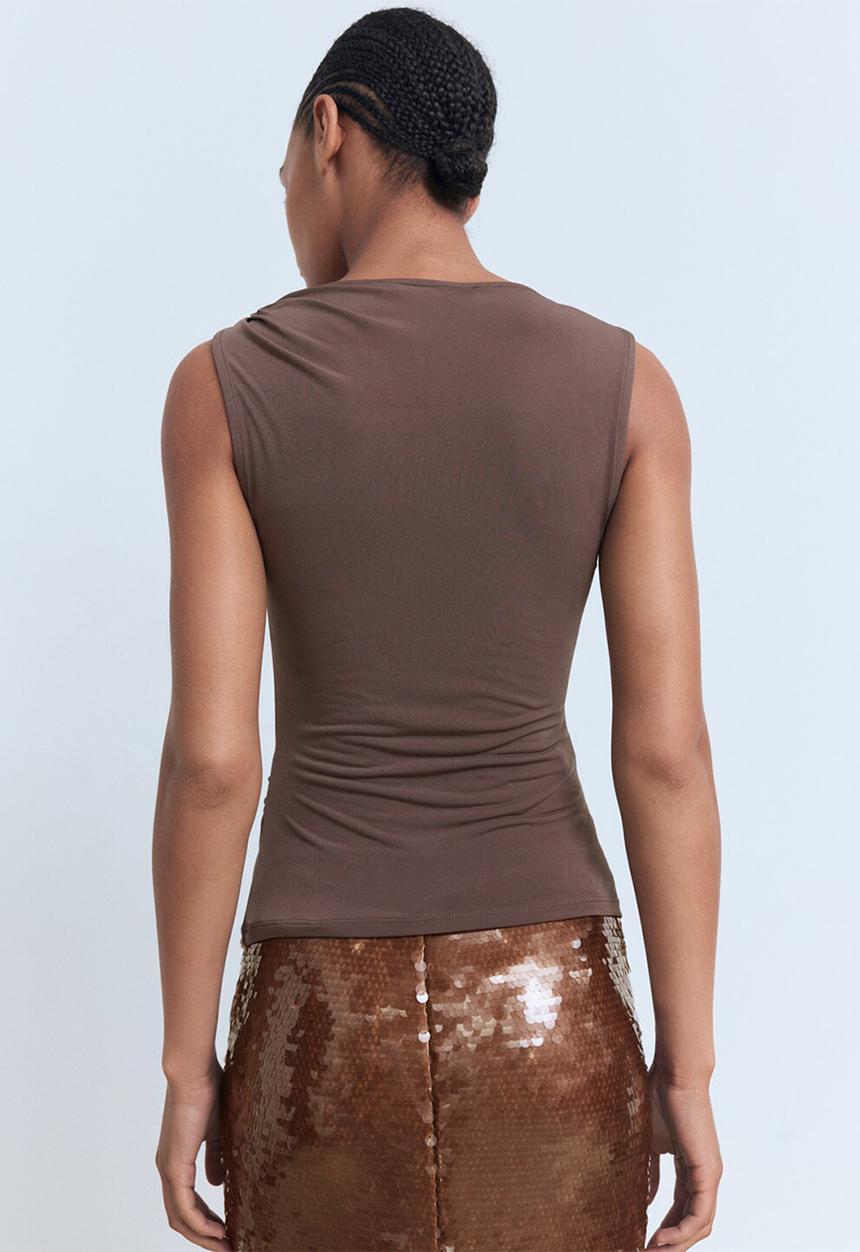 MANGO - Top Petri - Light/Pastel Brown