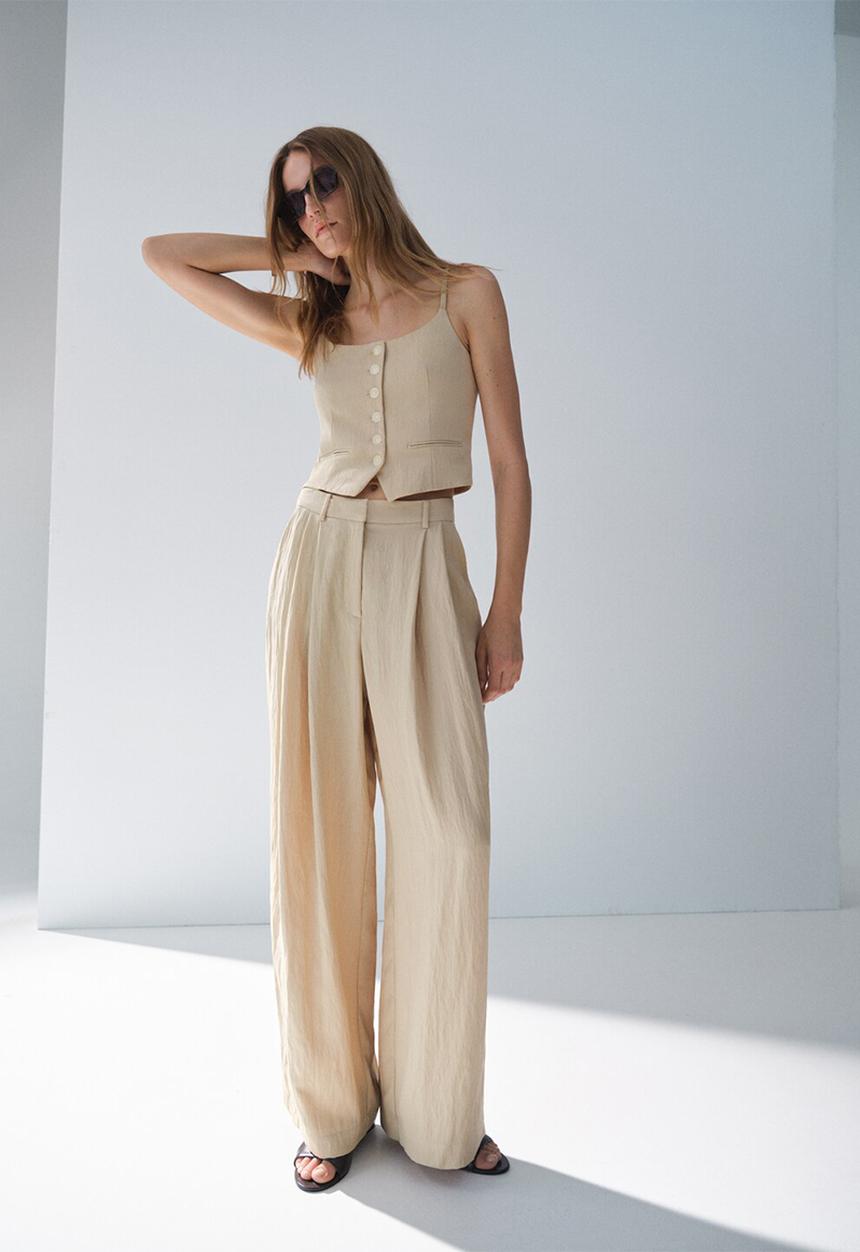 MANGO - Vest Deia - Light Beige