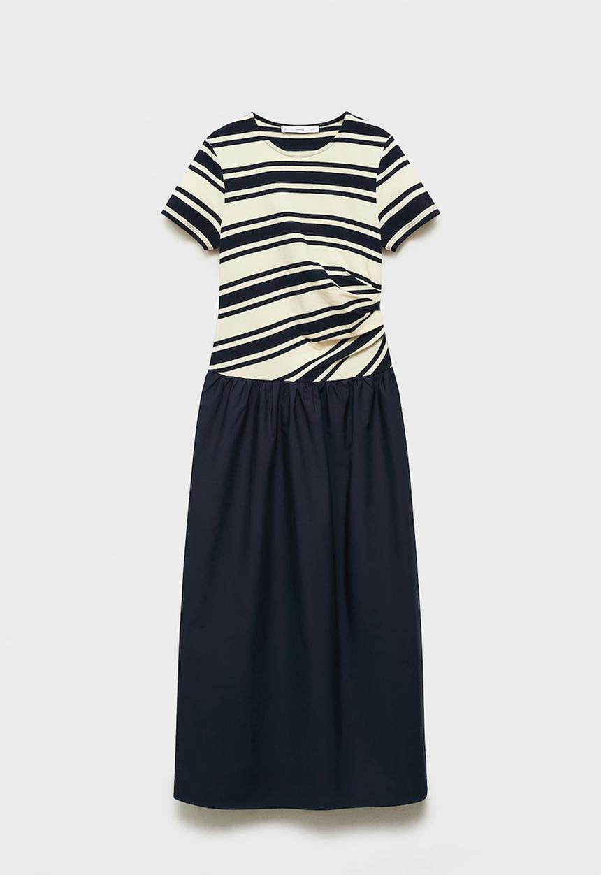 MANGO - Dress Contri - Navy