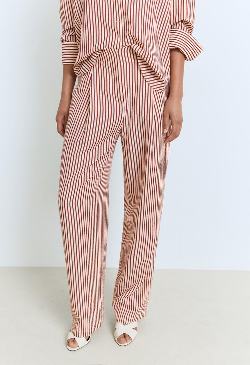 MANGO - Trousers Sal - Medium Orange
