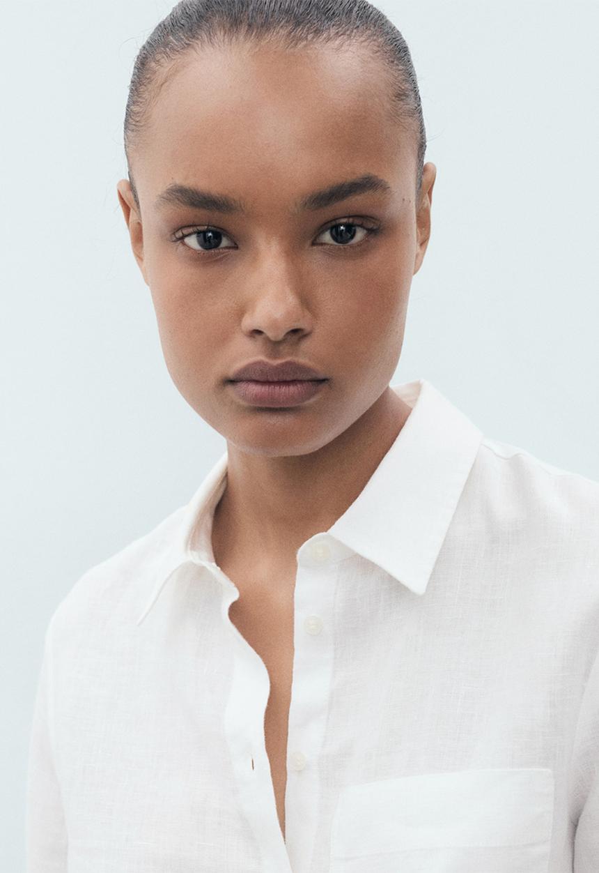 MANGO - Shirt Lino - Natural