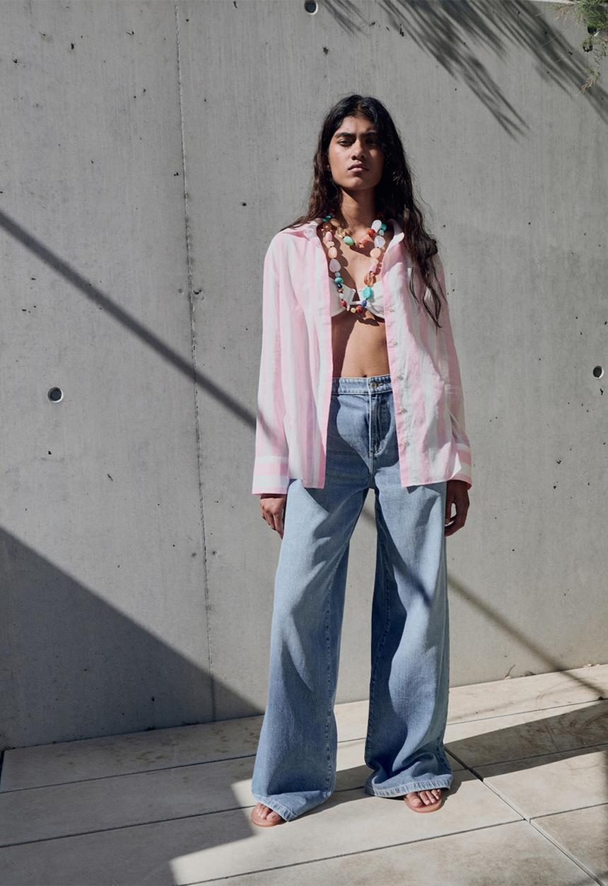 MANGO - Shirt Linea - Light/Pastel Pink