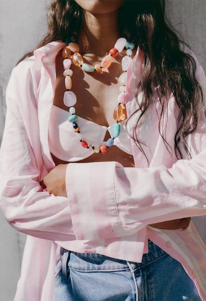 MANGO - Shirt Linea - Light/Pastel Pink