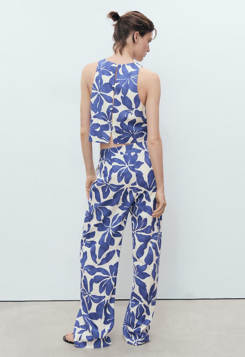 MANGO - Trousers Jamie - Medium Blue