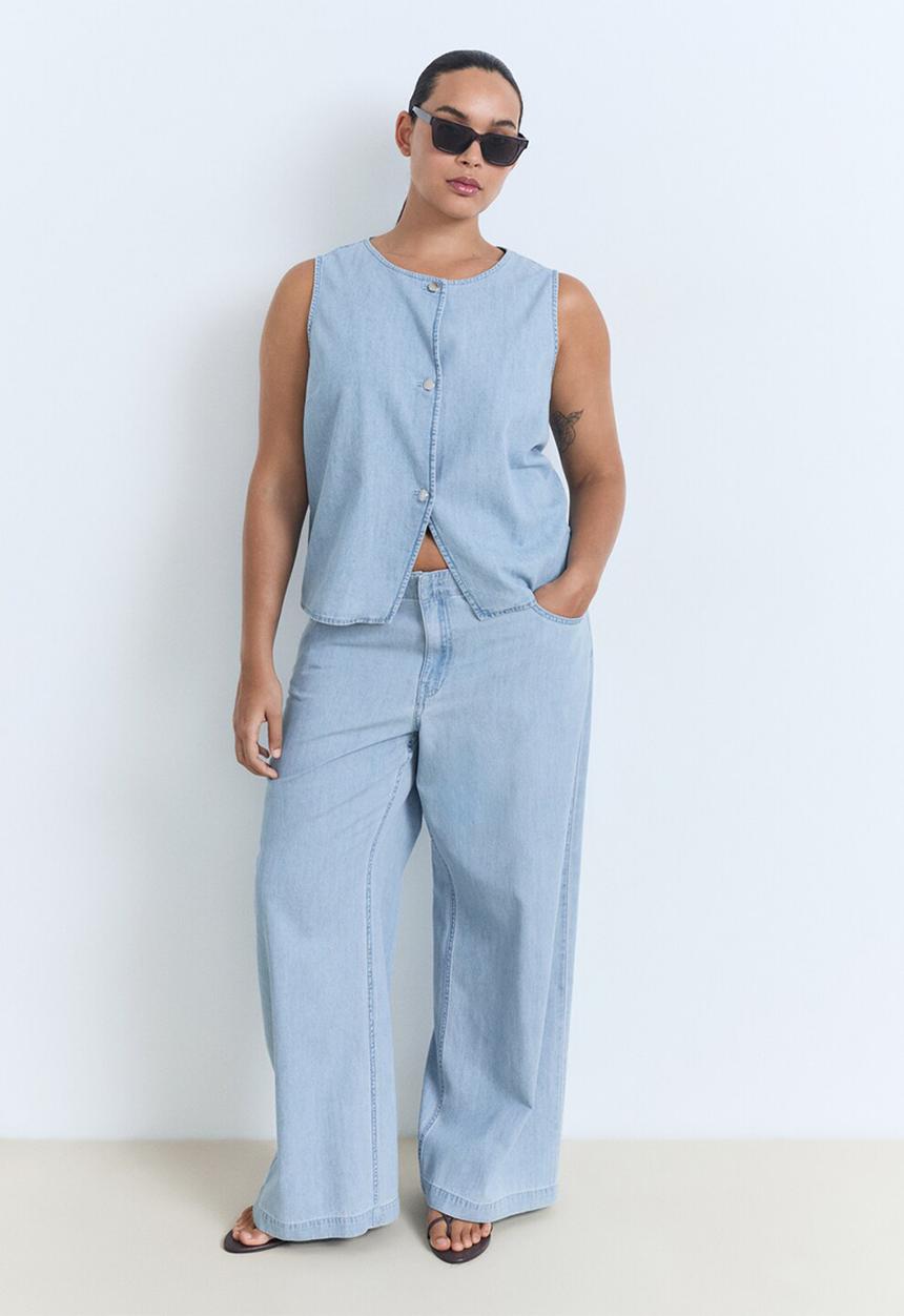 MANGO - Trousers Vionet - Open Blue