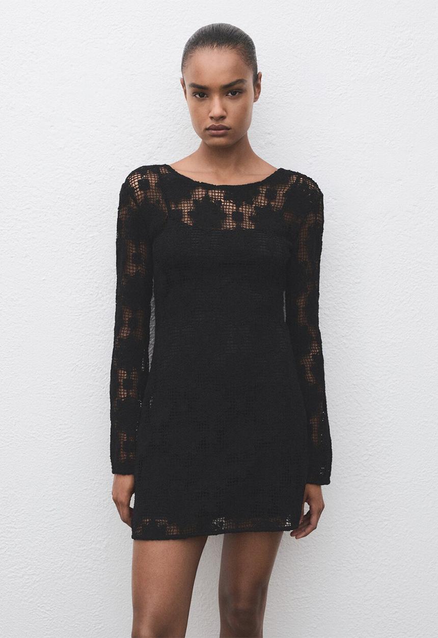 MANGO - Dress Cranky - Black