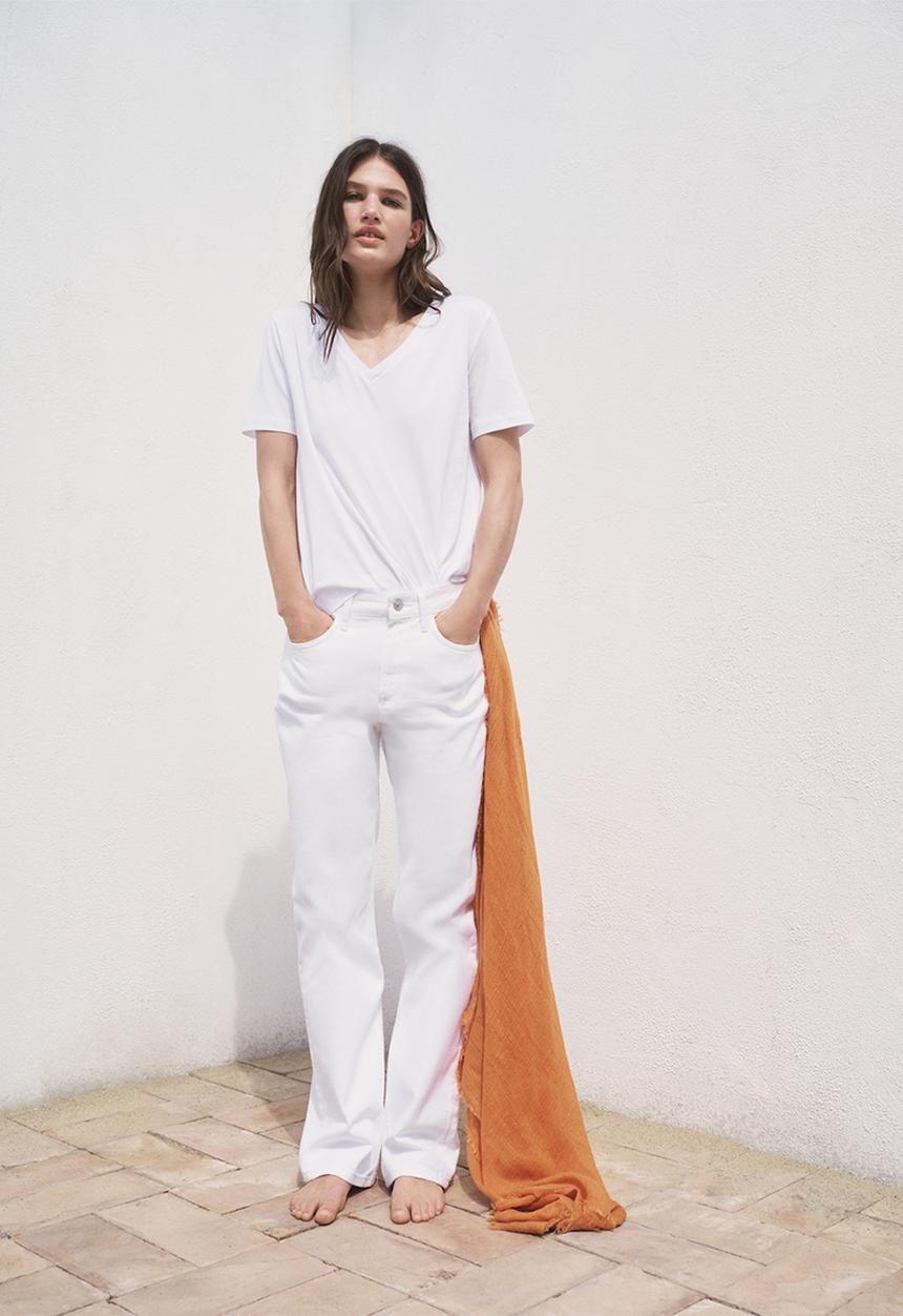 MANGO - T-Shirt Chalspic - White