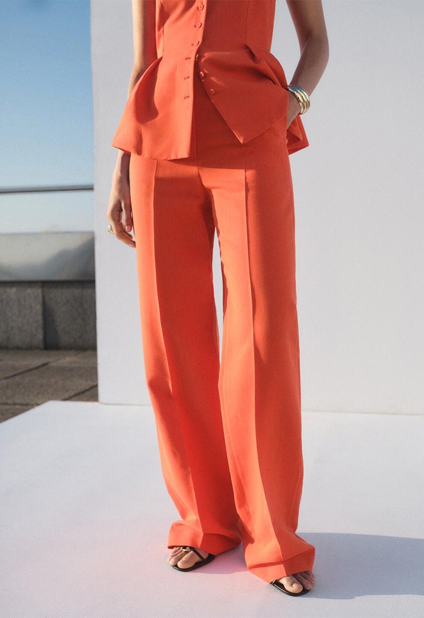MANGO - Trousers Miso - Bright Red