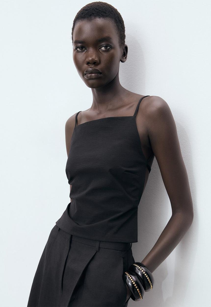 MANGO - Top Malena - Black