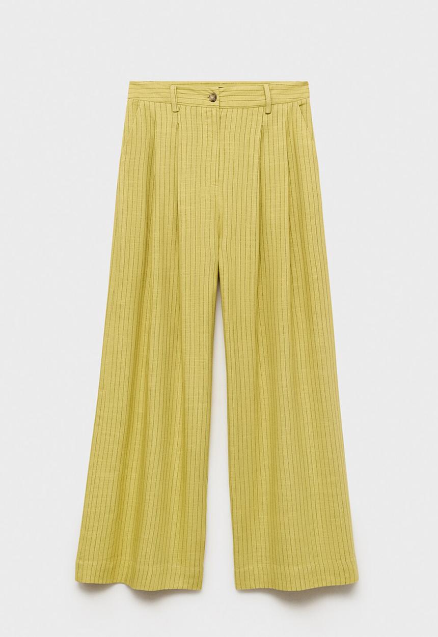 MANGO - Trousers Luca - Bright Yellow