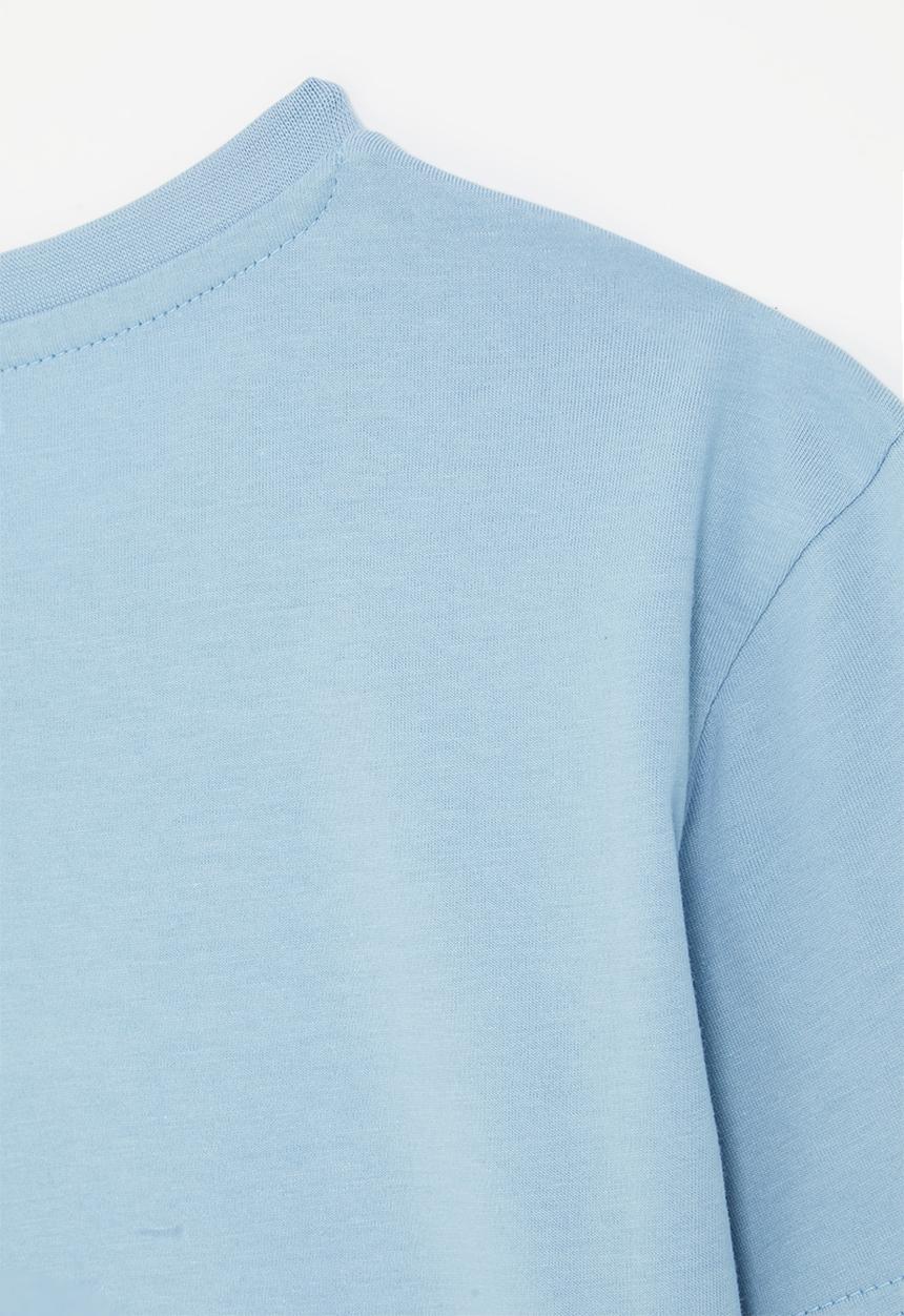 POLO - Boys tyler colour blocked ss tee - glacier blue