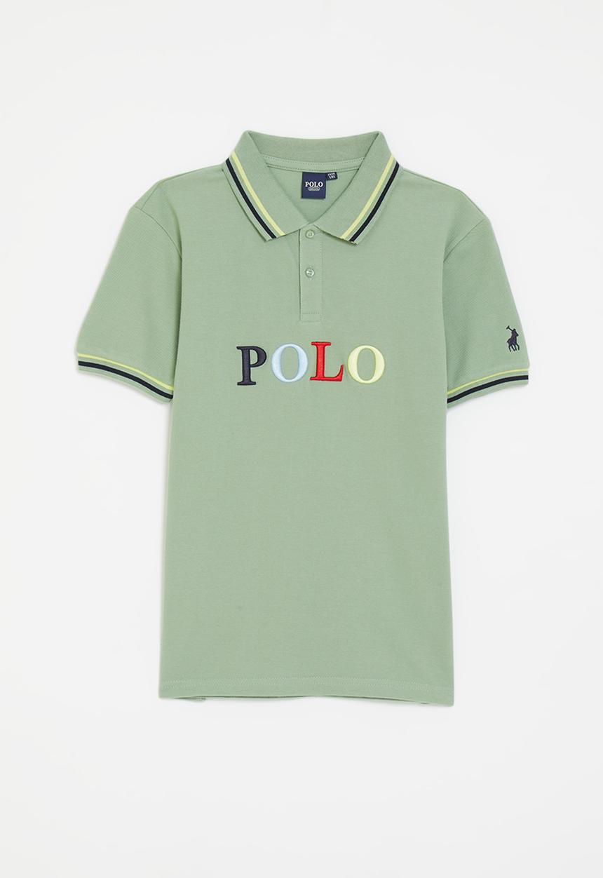 POLO - Boys patrick embroidered ss golfer - sage