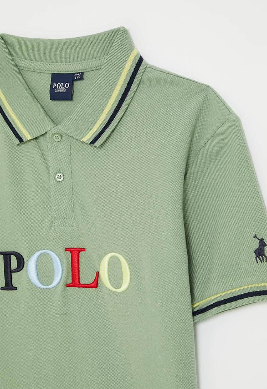 POLO - Boys patrick embroidered ss golfer - sage