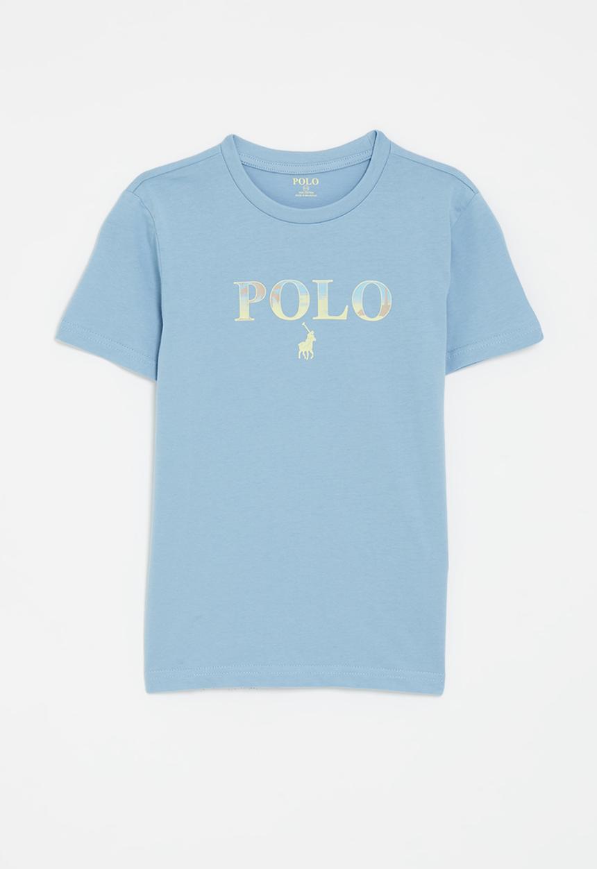 POLO - Boys bongani printed ss tee - glacier blue