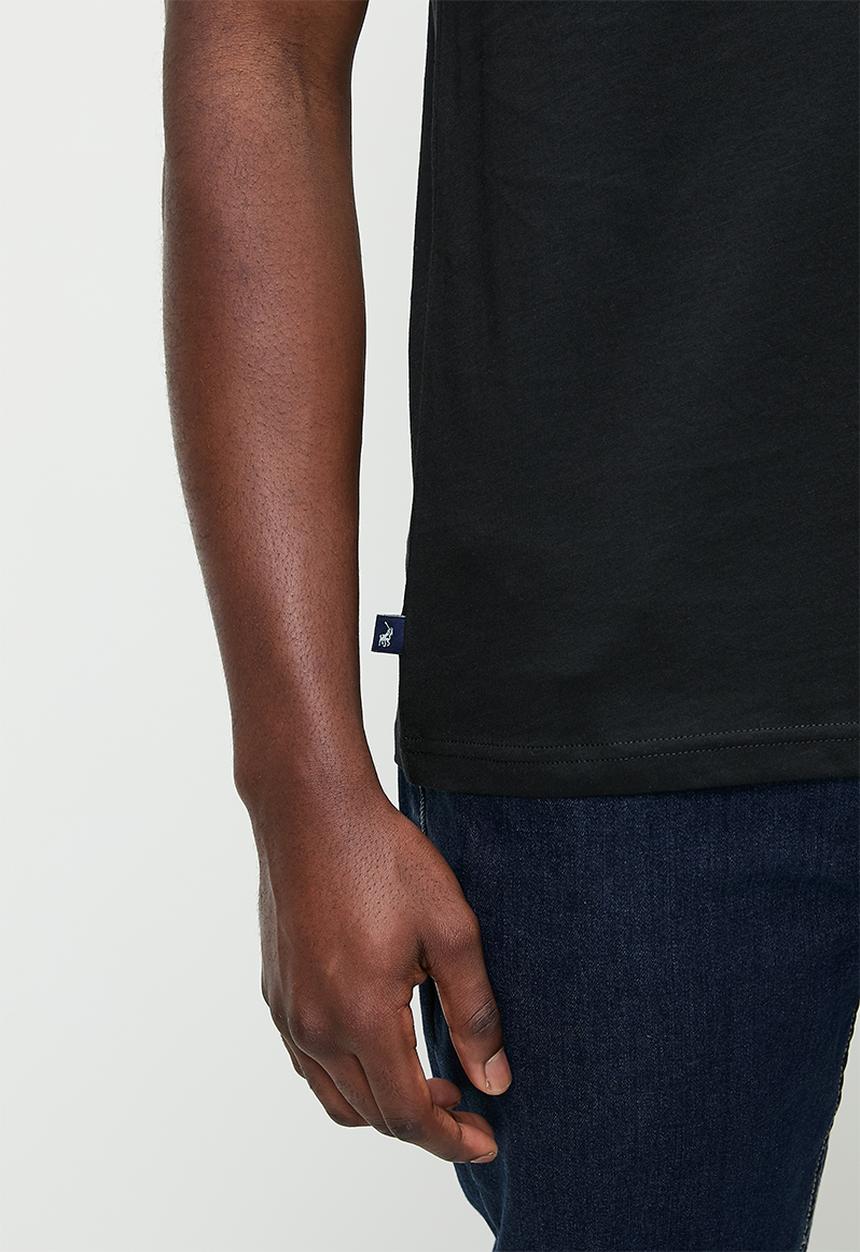 POLO - ENZO HD Logo Printed Ss T-Shirt - Black
