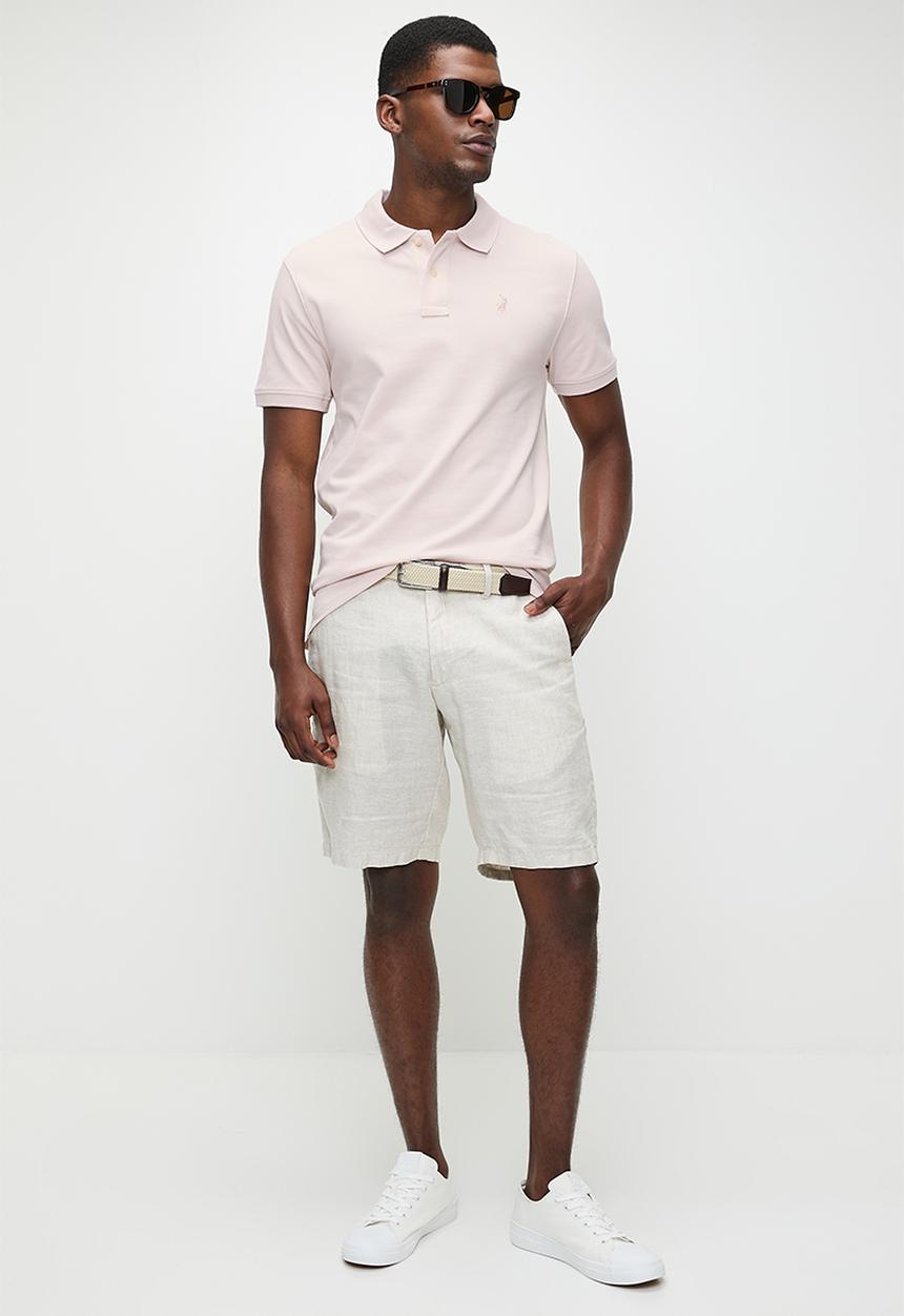 POLO - CARTER  Essential Pique Ss Golfer - Light Pink