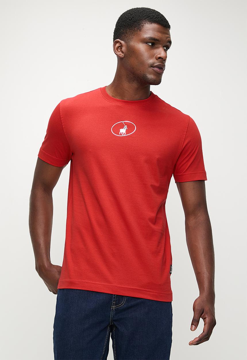 POLO - NYIKO PJC Ss Metallic Logo Tee - Red