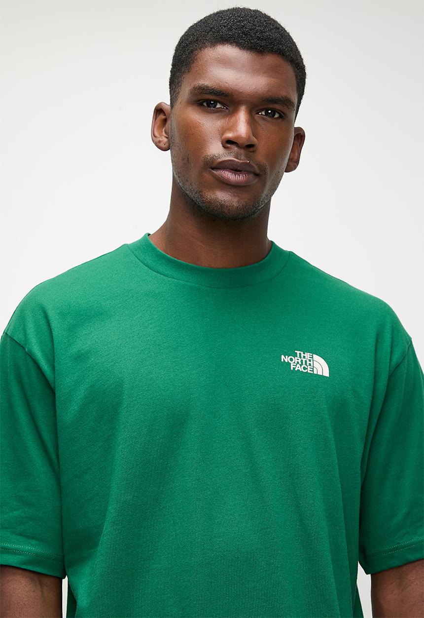 The North Face - S/S Mo  Ntain Sketch Tee Oversize Fit - Evergreen/White Dune 