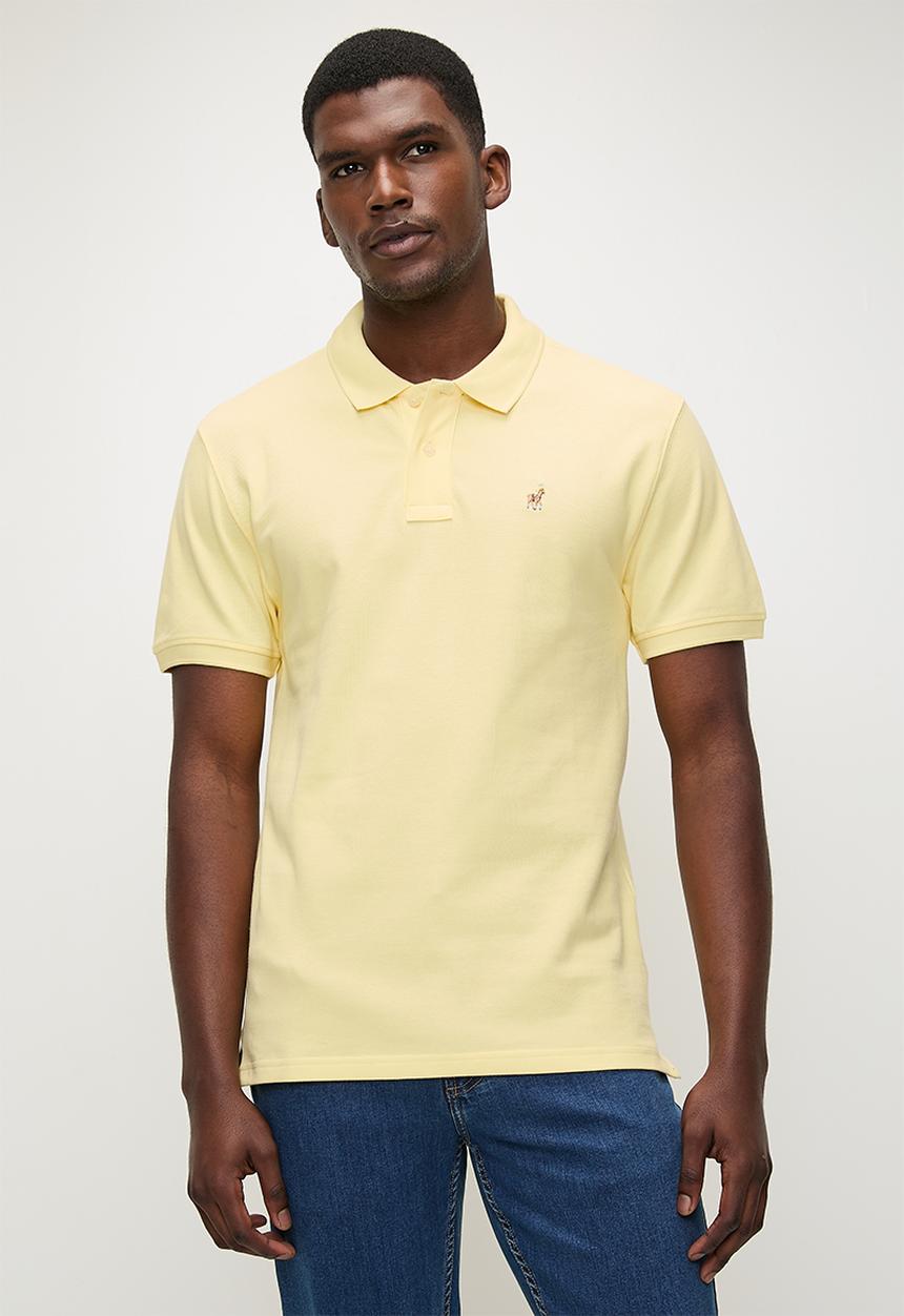 POLO - CARTER  Essential Pique Ss Golfer - Light Yellow