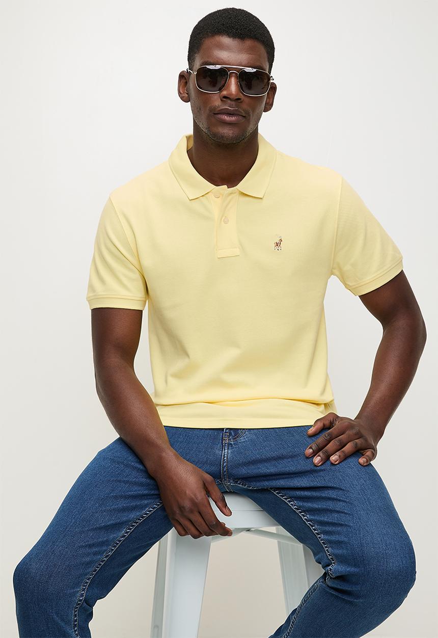 POLO - CARTER  Essential Pique Ss Golfer - Light Yellow