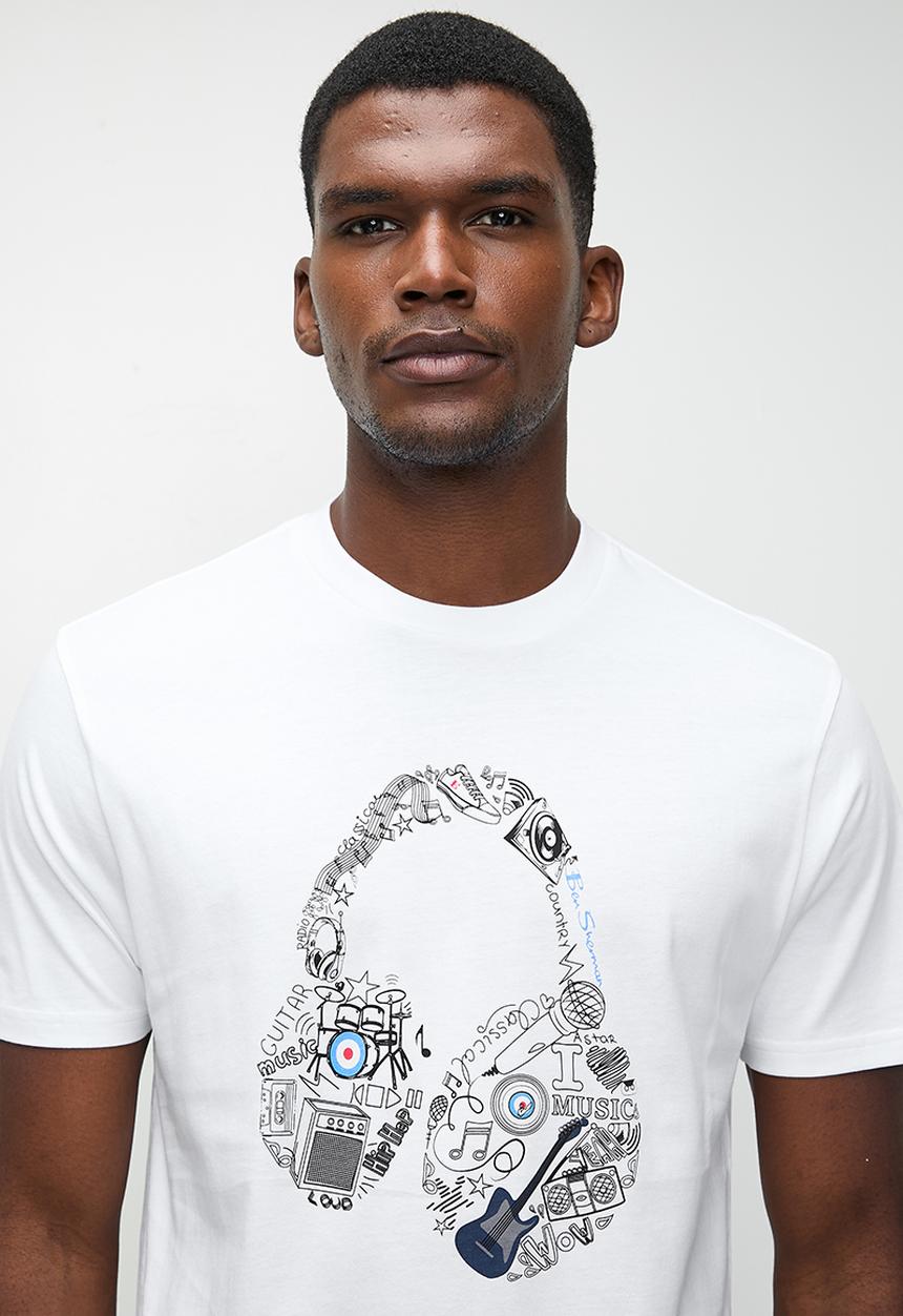 Ben Sherman - Typography Headphones - White