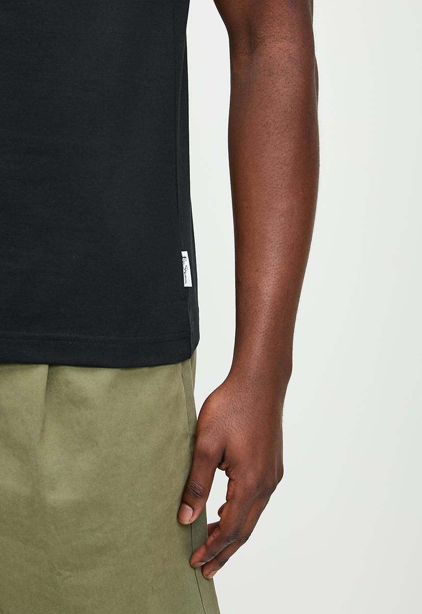 Ben Sherman - Target Towelling Applique Tee - Black