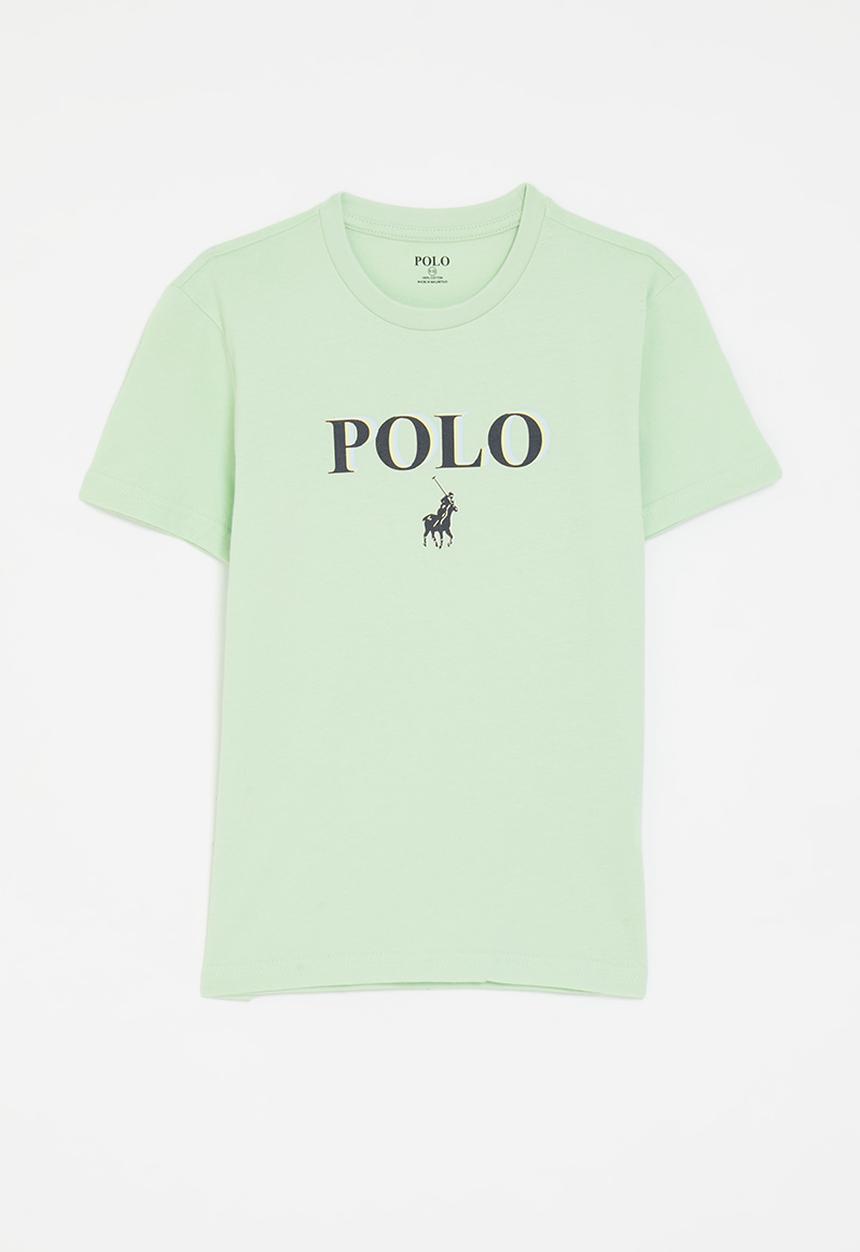 POLO - Boys ted printed ss tee - sea green