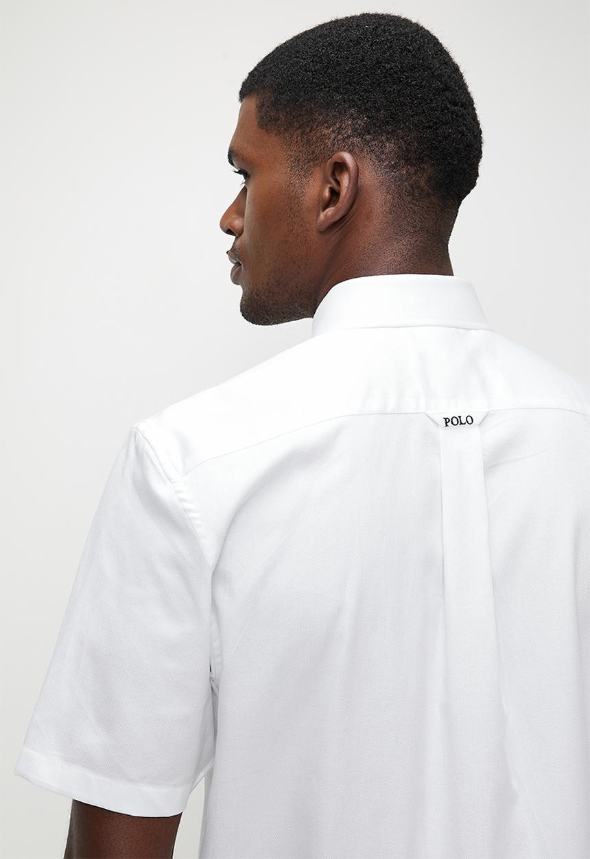 POLO - Luther  Textured SS Shirt - White
