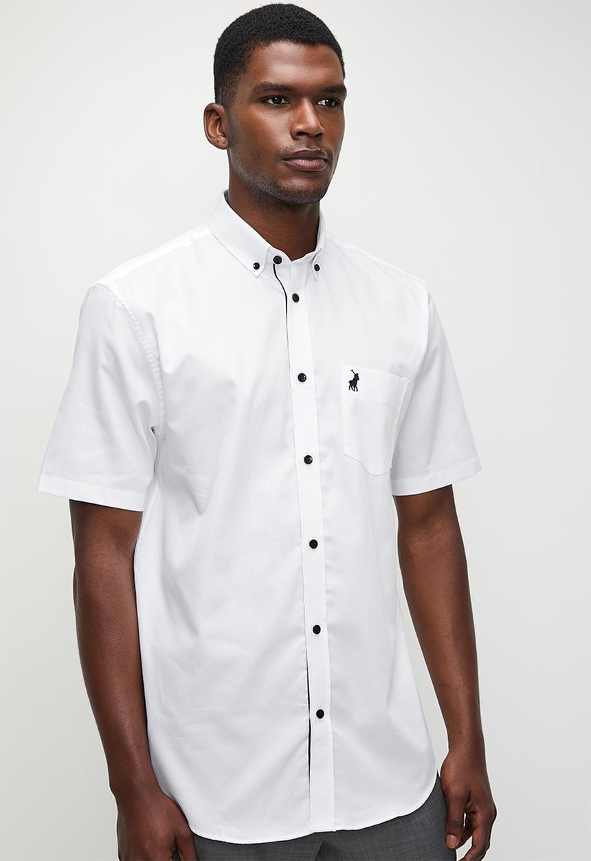 POLO - Luther  Textured SS Shirt - White