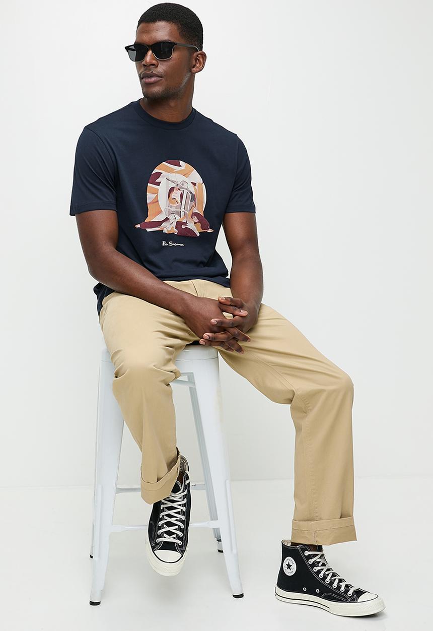 Ben Sherman - Tar Guitar Tee Shirt - Navy